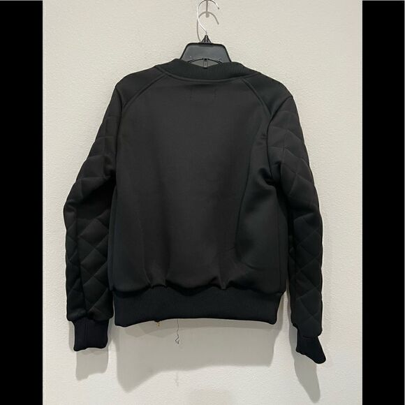 CHOCOLATE USA black Bomber Jacket - Picture 2 of 4